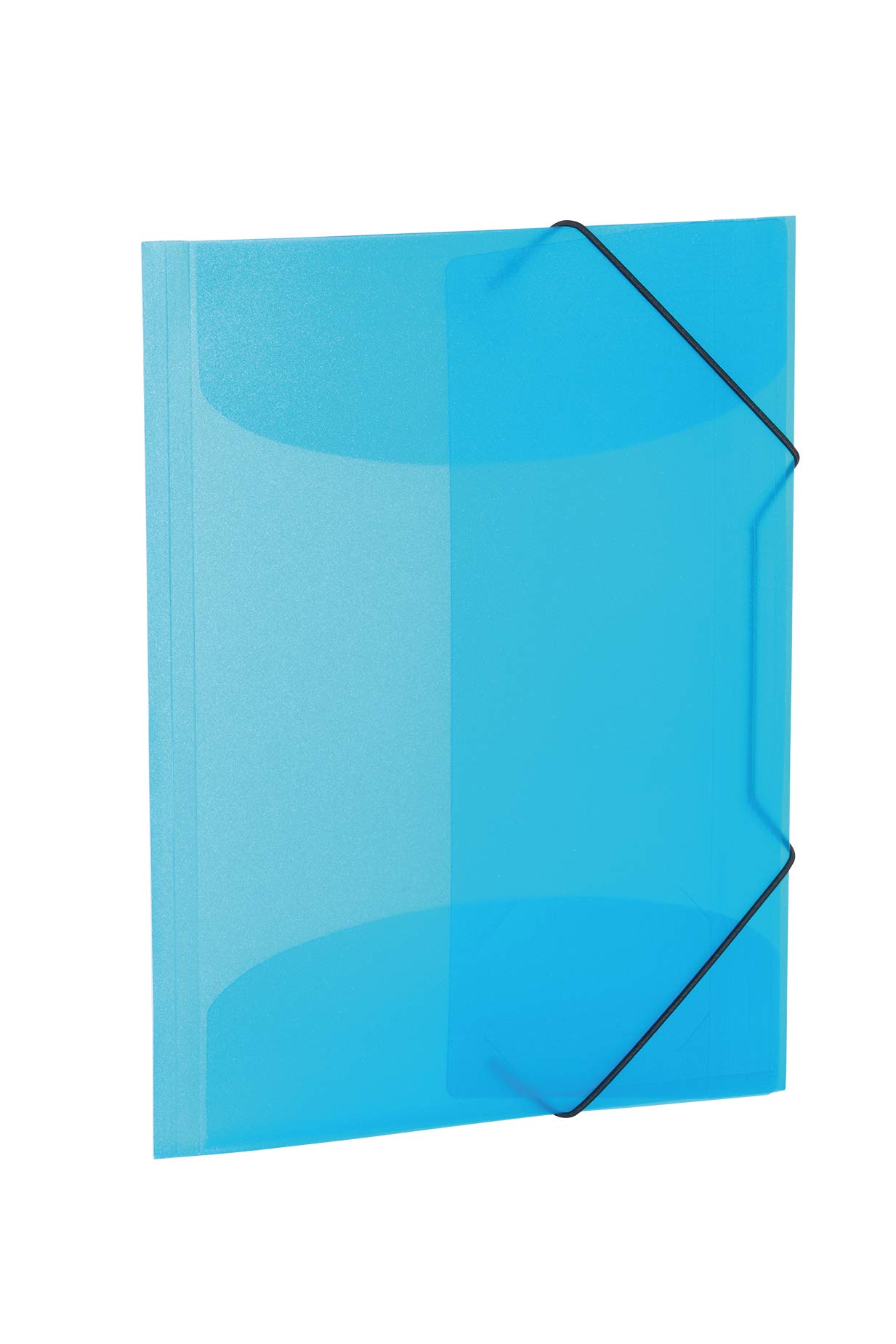 HERMA Elastic Folder Translucent in Light Blue, A3, Sturdy Plastic, with 3 Inner Flaps, 1 Span Folder