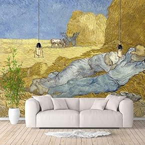 Wall Murals for Bedroom Starry Night by Van Gogh Famous Paintings Large Removable Wallpaper Peel and Stick Wall Stickers - 66x96 inches