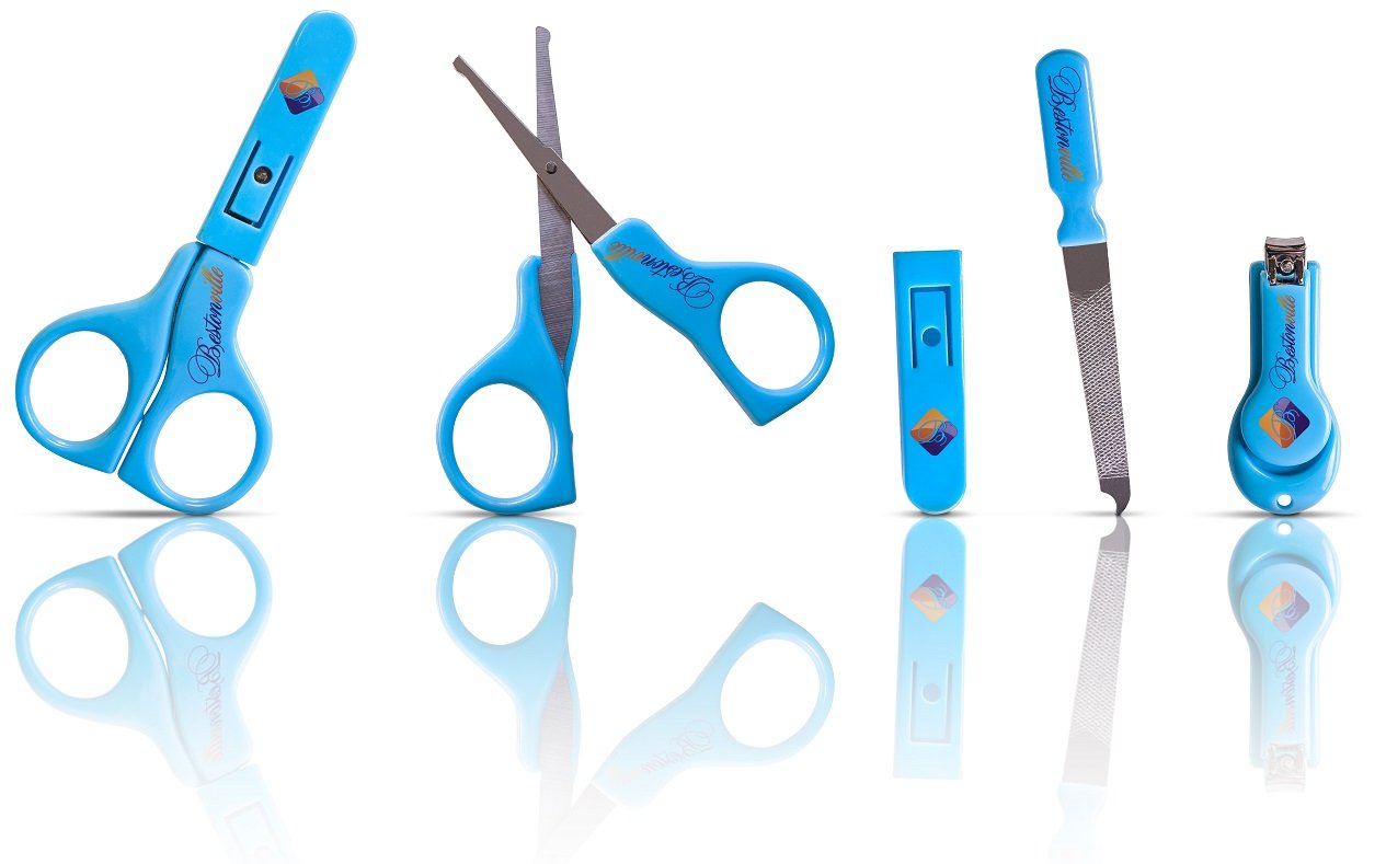 Baby Nail Clippers Set with Scissors and File Complete Grooming Kit