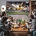 100 Inch Projector Screen Wrinkle Free Portable Indoor Outdoor Movie Screens 16:9 HD 4K with Hanging Hole Grommets Rolling High Color Reduction Home Theater Projection Cinema