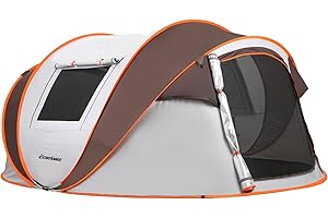 EchoSmile Instant Pop Up Camping Tent, 2/4/6 Person, Easy Setup Tent, Water Resistant Dome, Portable with Carry Bag