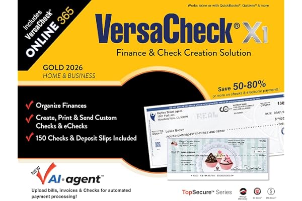 VersaCheck X1 Gold 2026 (Download) + VersaCheck ONLINE Gold 1yr Sub Bundle [PC Download]
