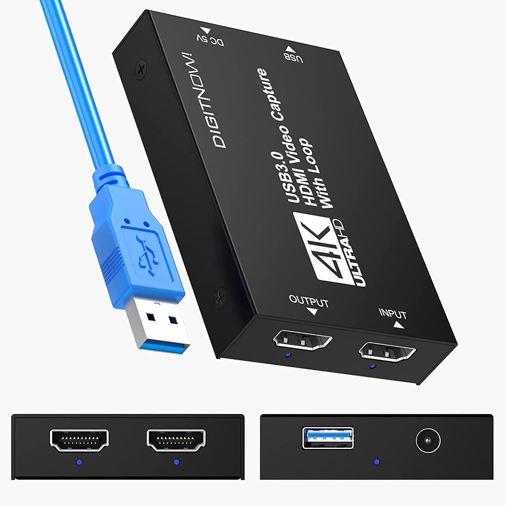 VIXLW 4K HDMI Capture Card USB 3.0 1080p 60FPS for PS5 Xbox PC Streaming
