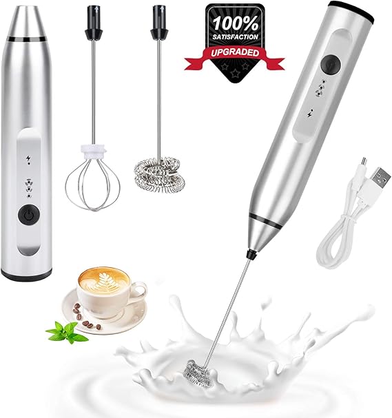 RATEL Rechargeable Milk Frother, Electric Battery Handheld Drink Mixer