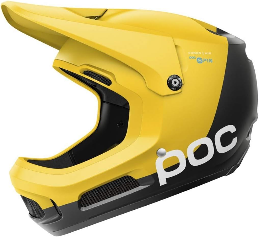 POC Sports Unisex's Coron Air SPIN Cycling Helmet, Sulphite Yellow, XL-XXL