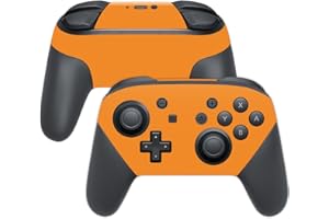 MightySkins Skin Compatible with Nintendo Switch Pro Controller - Solid Orange | Protective, Durable, and Unique Vinyl Decal 