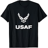 USAF Air Force Distressed USAF Simple Logo Design T-Shirt