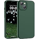 SUPFINE Designed for iPhone 14 Case,Premium Liquid Silicone with [Soft Anti-Scratch Microfiber Lining][Upgraded Camera Protection] Slim Shockproof Phone Case for Men Women Girls,Acacia Green