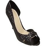 Top Moda Robin-1 Women's Glittering Peep Toe Pumps