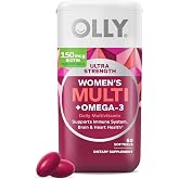 OLLY Ultra Strength Women's Multivitamin Softgels, Omega-3s - 60 Count | Women's Wellness, Vitamin B12, Omega-3 Fatty Acids, Biotin, Vitamins &amp; Minerals, Gluten &amp; Sugar Free, No Synthetic Flavors