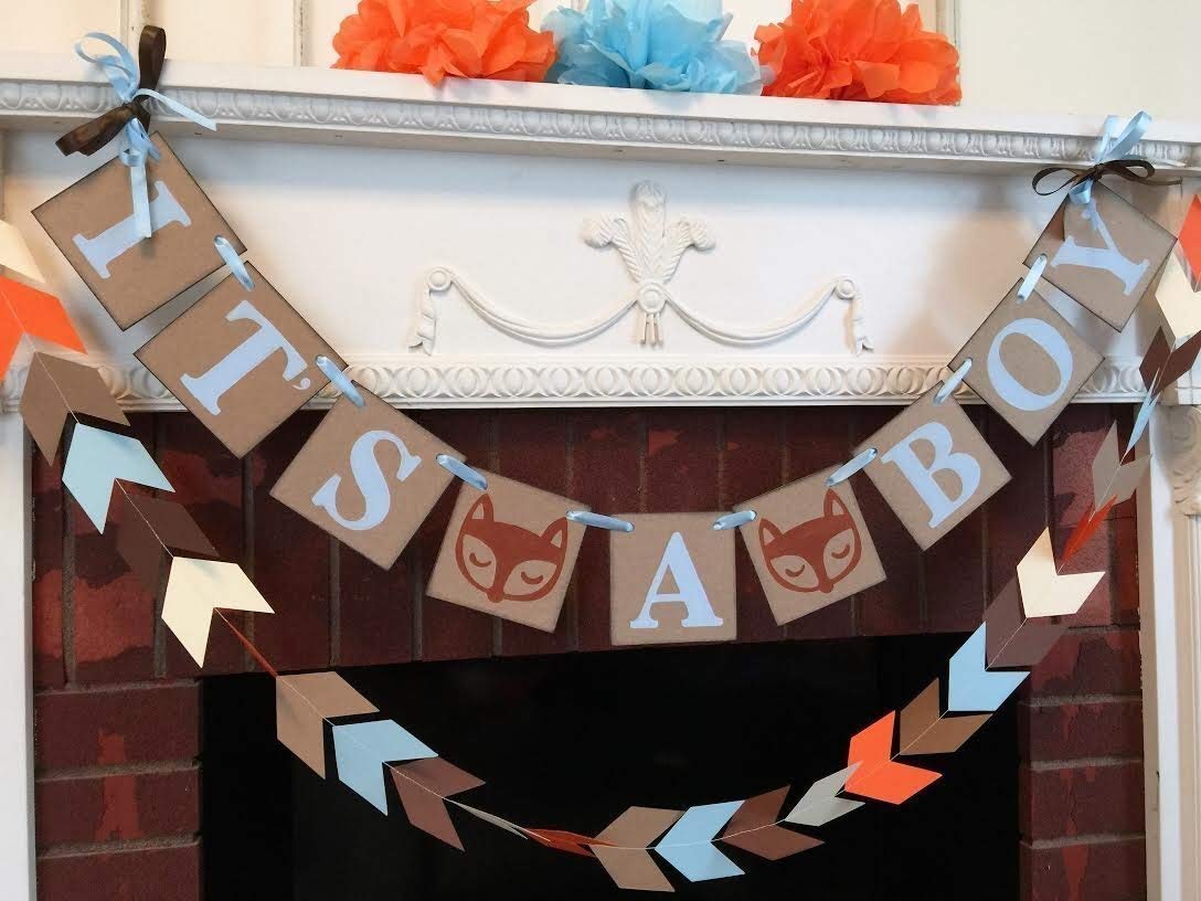 Amazon Com Woodland Fox Baby Shower Decorations Tribal Baby