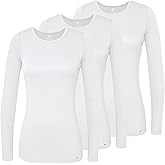Adar Underscrubs for Women 3 Pack - Long Sleeve Underscrub Comfort Tee