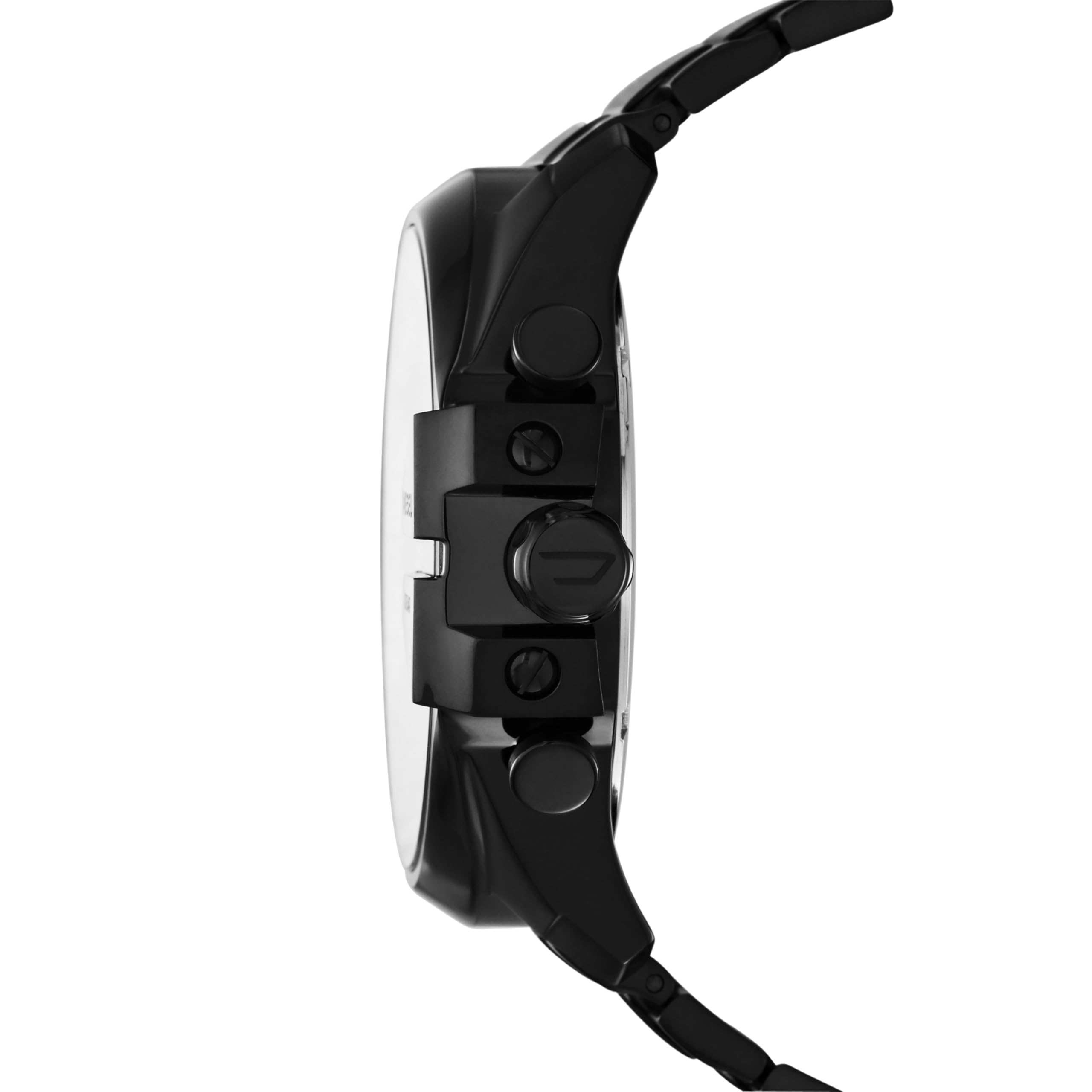 Diesel Herren Mega Chief Chronograph, 59 mm Gehäusegröße, Edelstahluhr