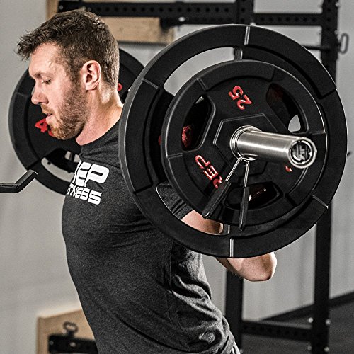 Rep Rubber Coated Olympic Plates - 65 lb Set