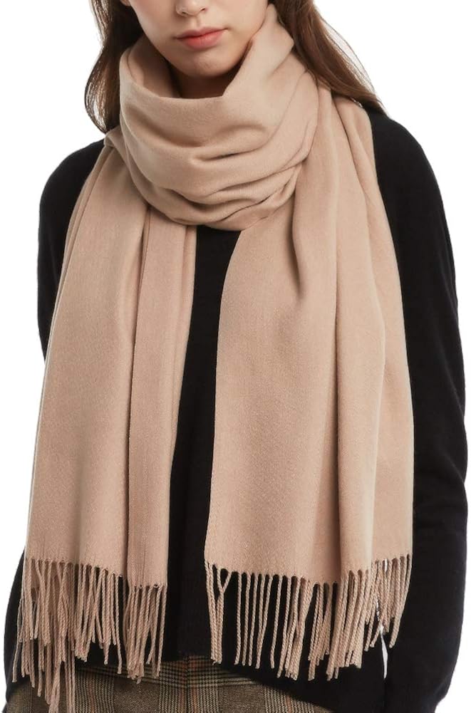 FURTALK Womens Scarf Ladies Pashmina Shawls and Wraps Large Soft Warm Blanket for Gifts Winter Khaki