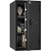 TIGERKING 3.47 Cu Ft Fireproof Safe for Home Office | Medium Heavy Duty Safe For Home, Floor-Mountable, 30-Min Fire Protection At 1700&deg;F, Digital Keypad Lock, Removable Shelves