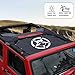 Durable Mesh Sunshade Top Cover Provides UV Sun Shade Protection for 2007-2017 Jeep Wrangler JK JKU-2 Door Skull