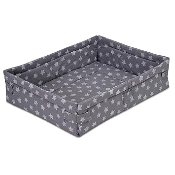 FabiMax Laufgittereinlage 75x100 cm, Sterne grau
