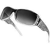 IGnaef Polarized Sunglasses for Women, Rhinestone Women Sunglasses UV400 Protection for Driving/Fishing/Shopping