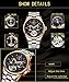 Affute Luxury Men's Automatic Self-Wind Watches with Stainless Steel Band Black Face