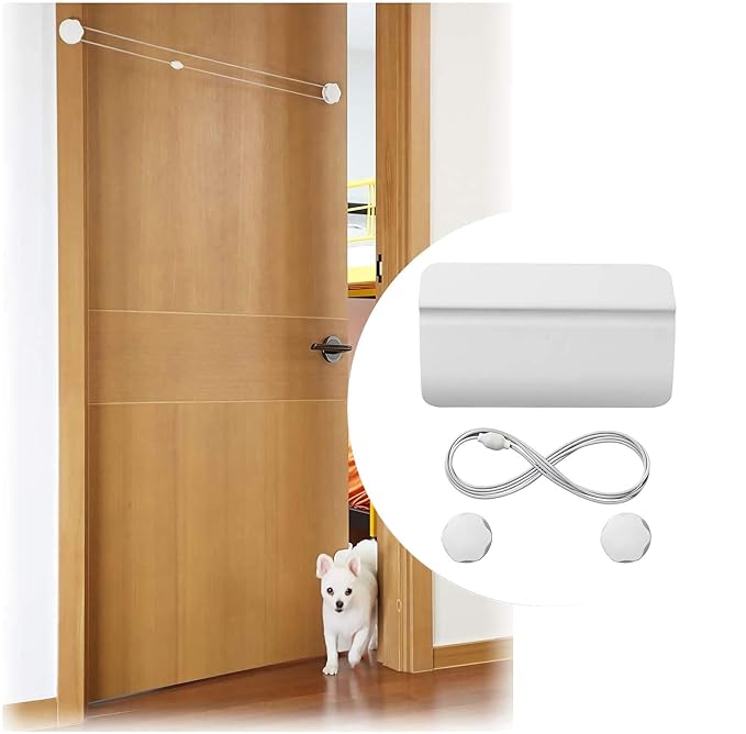 Wailicop Pet Automatic Door OpenerNailFree Installation Adjustable Push Force Easy To Enter