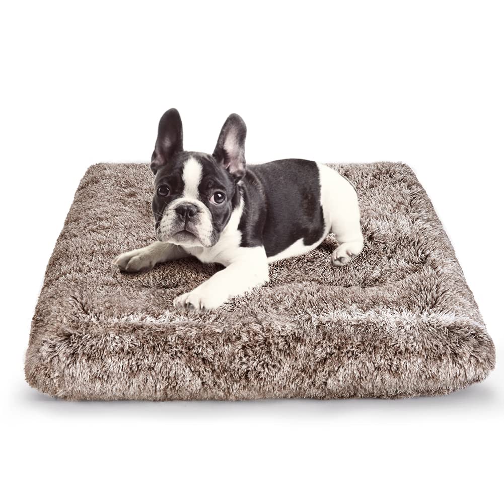 ULIGOTA Small Dog Bed Plush Crate Mattress Anti-Anxiety Kennel Crate Mats for Sleeping 60x45cm