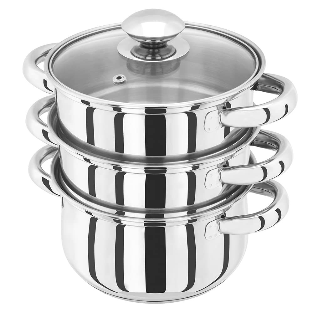 Judge Essential 3-Tier Stainless Steel Steamer- 16cm Food Steamer Pot