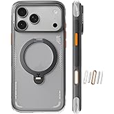 TORRAS Ostand Q3 Air for iPhone 17 Pro Max Case with 360 Magnetic Stand, Fit for MagSafe, Mil-Grade Drop Tested, Camera Control Button, Shockproof Phone Case for iPhone 17 Pro Max 6.9", Shadow Black