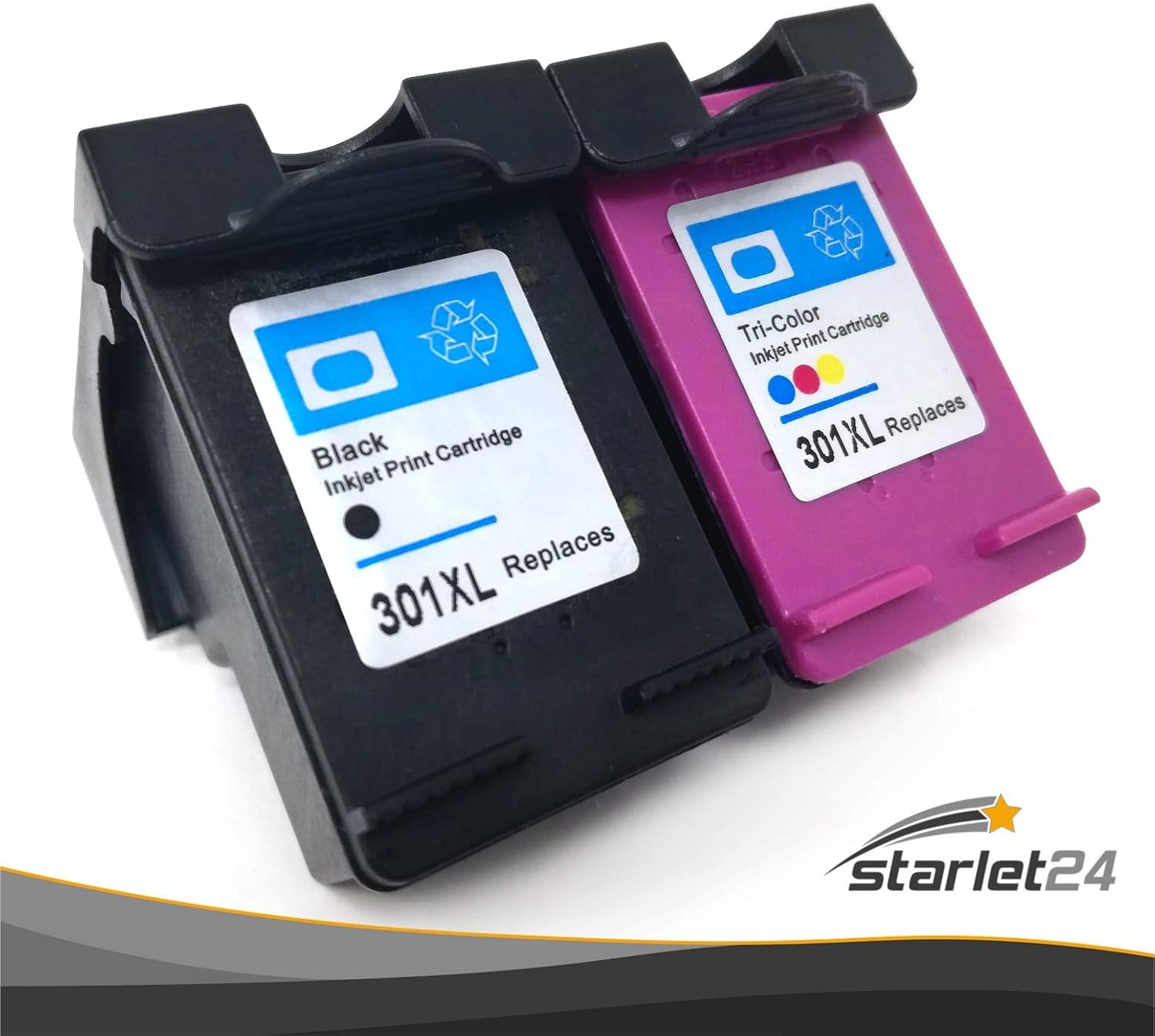 D&C Remanufactured Printer Cartridges for HP 301 XL Envy 4500 5530 Officejet 2620 4630 2622 Deskjet 3050A 2050 3052A 1510 3050 1000 3000 2510 2540 1050 10 10 10 x Black + 1x Colour: - Image 3