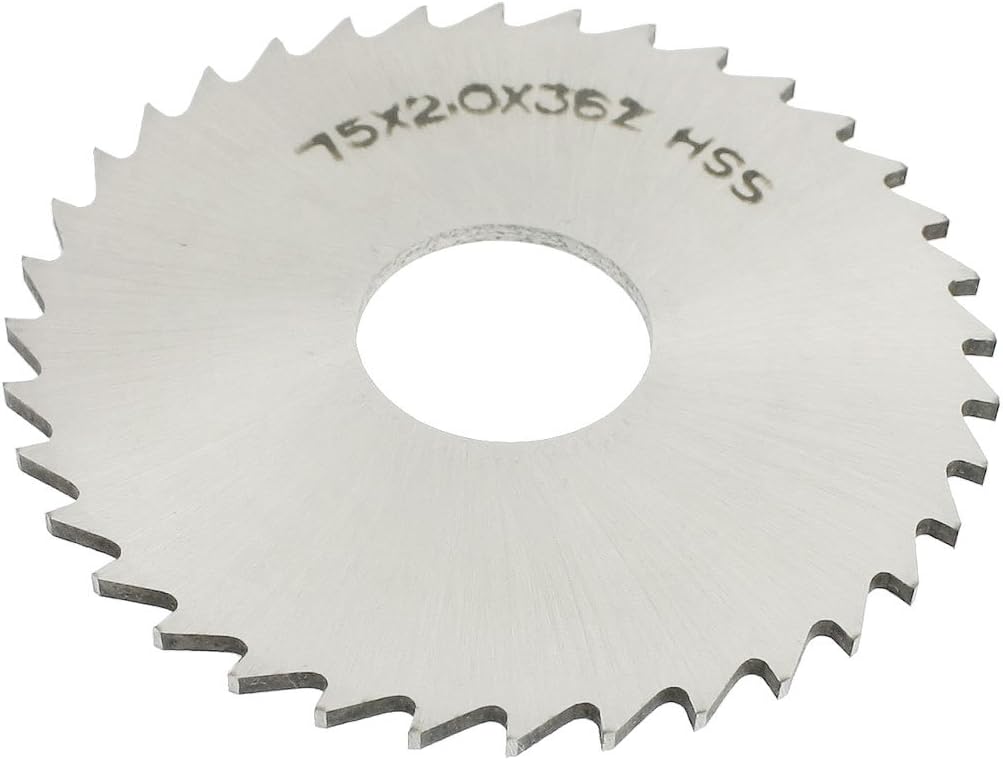 uxcell Slitting Slotting Saw Mill Cutter Disc HSS 75mm x 2mm x 22mm 36