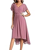 Ever-Pretty Women's Summer Chiffon Pleated V-Neck