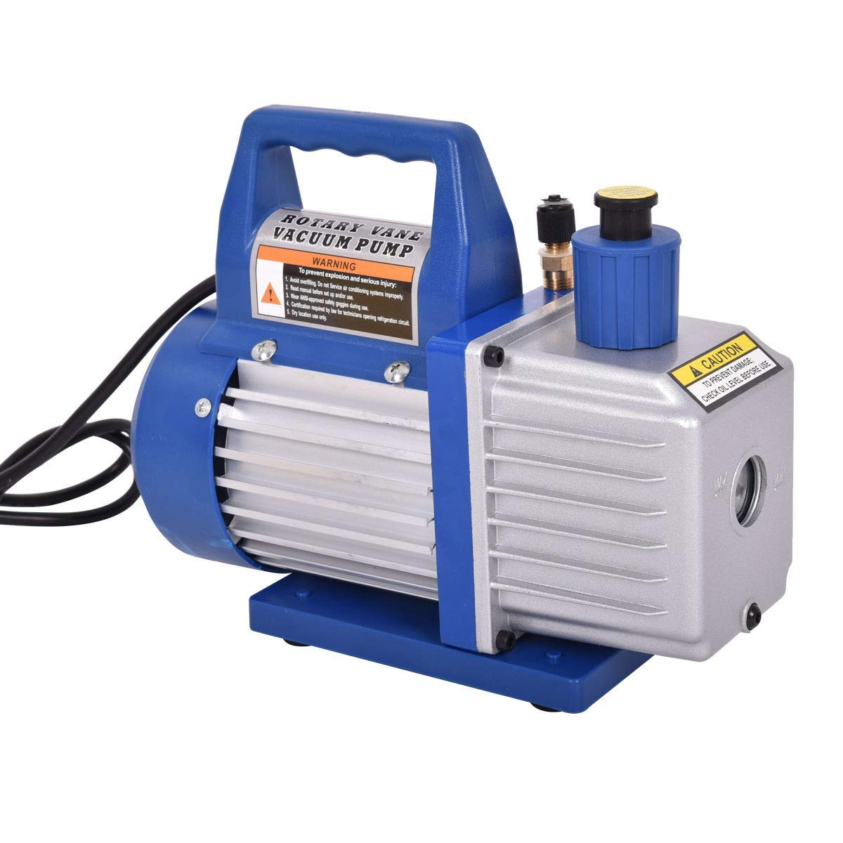 Single Stage 1/3HP 4CFM Rotary Vane Deep Vacuum Pump HVAC AC Air Tool R410a R134 tillescenter