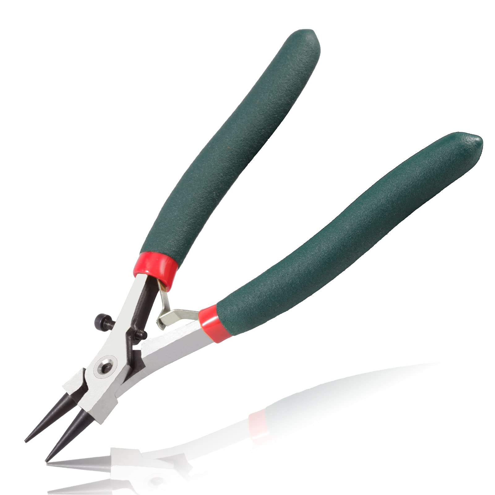 LEONTOOL 6 Inches Round Nose Pliers Wire Looping Pliers with Adjusting Screws Mini Pliers Smooth Jaws Jewelry Making Supplies for Wire Wrapping, Jump Rings Making