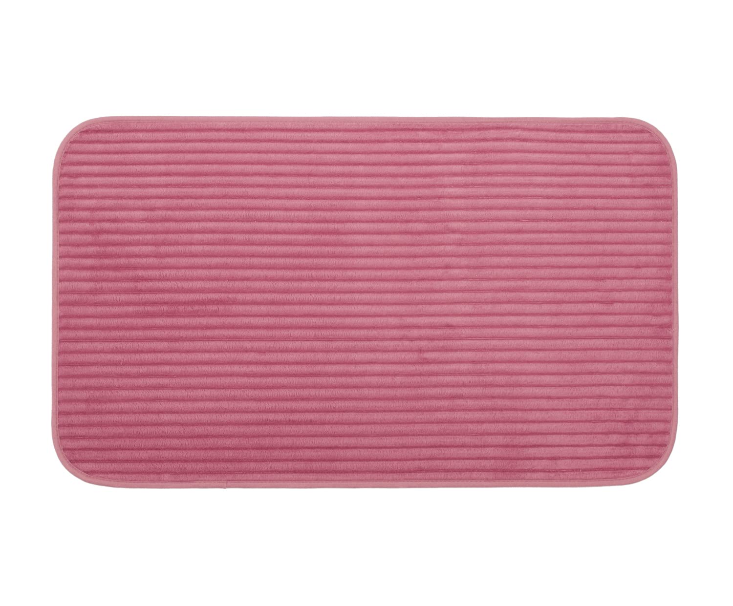 Gözze - Non-Slip Soft Bath Mat, 100% Polyester, 70 x 120 cm - Dusty Pink