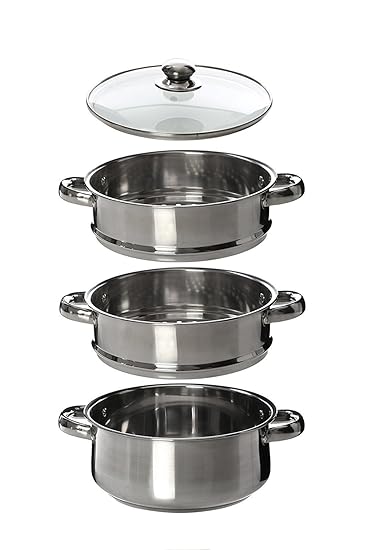 Prima Dampfgarer-Set, 22 cm, Edelstahl, 3-teilig