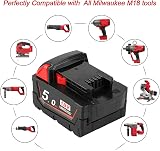 Waitley P0WER ELEKTR0 5.0Ah Li-ion Battery for Milwaukee M18 18V 48-11-18xx view 6