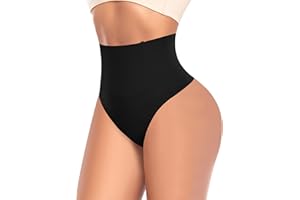 WERENA Tummy Control Thong Shapewear for Women High Waist Shaping Underwear Seamless Body Shaper Panties Girdle