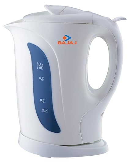 Bajaj 1-Litre 1200-Watt cordless Kettle, White