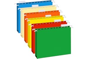 Extra Capacity Hanging File Folders, RAZCC 30 Pack Letter Size Reinforced Hanging Folders with Heavy Duty 1 Inch Expansion for Bulky Files, Filing Cabinet, Adjustable Tabs, Assorted Colors