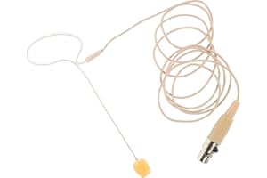 GARVALON Single Earset Headworn Over Ear Hanging Condenser Microphone with Pin XLR Connector for Lectures