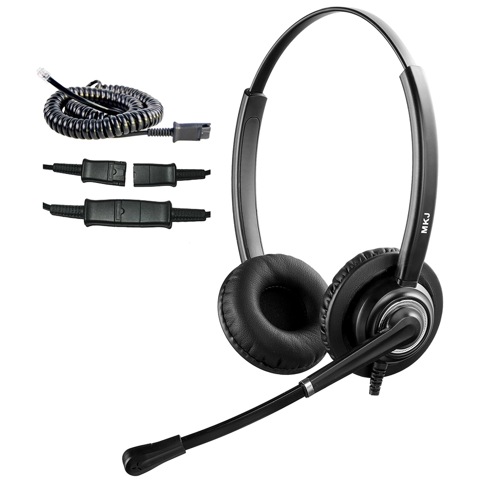 MKJ Headset with Noise Cancelling Microphone Corded RJ9 Phone Headset for Cis co CP-7821 7861 7941G 7942G 7945G 7962G 7965G 7975G 7971 8851 9971etc