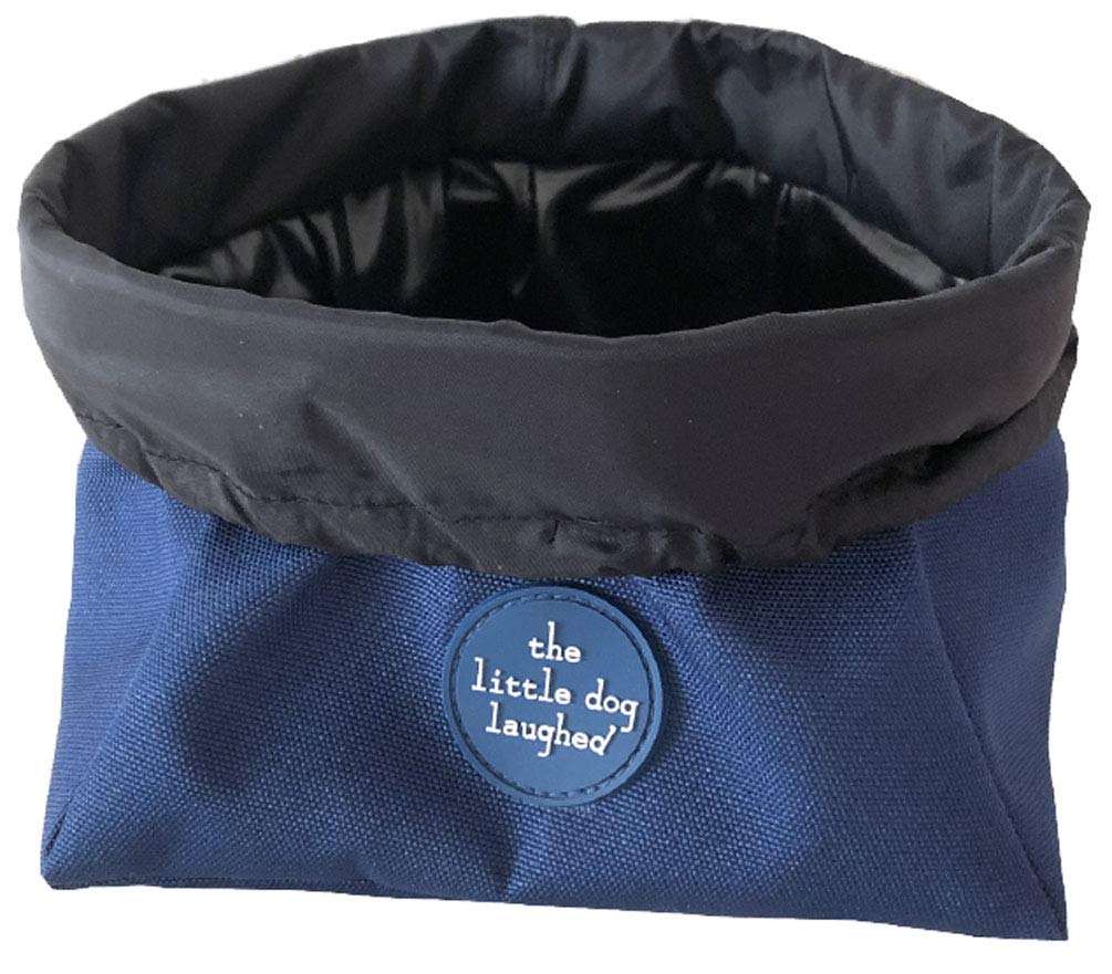 Little Dog Laughed Pet Travel Bowl - Blue