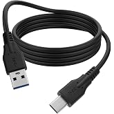 Toxaoii USB C 3.0 Cable Data Transfer Cord Compatible with Canon EOS R50, R100, R7, R8, R10, R5, R6, R, RP, R50 V, R8 Mark ii, R6 Mark II,R3 Camera, for Nikon ZFC Z6 Z7 D6 D780 Camera (3.3ft, Black)