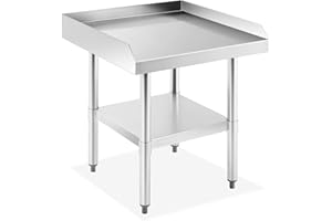 GRIDMANN NSF 16-Gauge Stainless Steel 24" L x 24" W x 24" H Equipment Stand Grill Table with Undershelf for Commercial Restaurant Kitchen