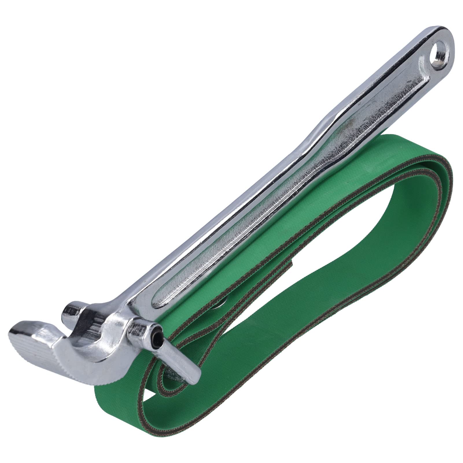 ZASCHMOY SK20112 Heavy Duty Multi Purpose Carbon Steel Belt Spanner Wrench Tool for Opening Filters and Pipes - Rubber Strap Removal Tool for Tractors