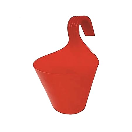 Asian Aura Plastic Vertical Hook Hanging Planter, Multicolor Pack 1