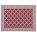 Stylish Camping 119125 9-feet by 12-feet Reversible Mat, Plastic Straw Rug, Large Floor Mat for Outdoors, RV, Patio, Backyard, Picnic, Beach, Camping (Burgundy/Beige)