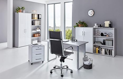 Buromobel Set Weiss Hochglanz - Buro Ideen