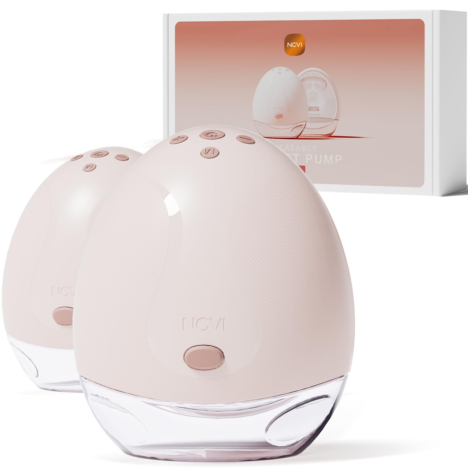 Photo 1 of NCVI Hands Free Breast Pump, Wearable Breast Pump 8791, Portable Breastfeeding Breast Pump with 4 Modes & 9 Levels, Wireless & Portable, 21/24/28mm Flange, Low Noise,& Large Battery, 2PCS