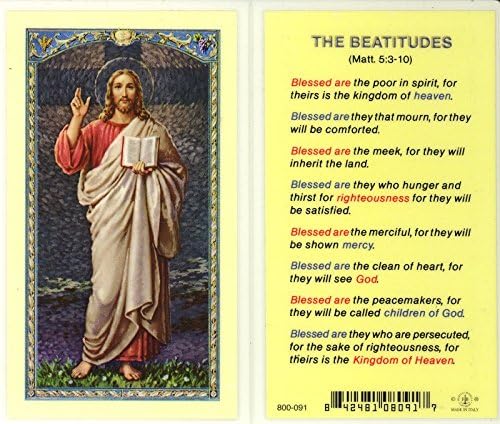 WJ Hirten StealStreet SS-Wjh-E24-708 The Beatitudes Clear Holy Cards
